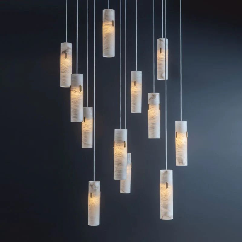 Alabaster Deco 12-Light Cluster Chandelier - detail 6