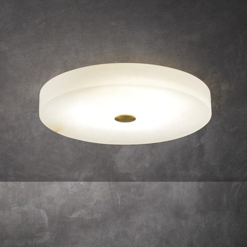 Alabaster Flush Mounted Round LED Chandelier - detail 2