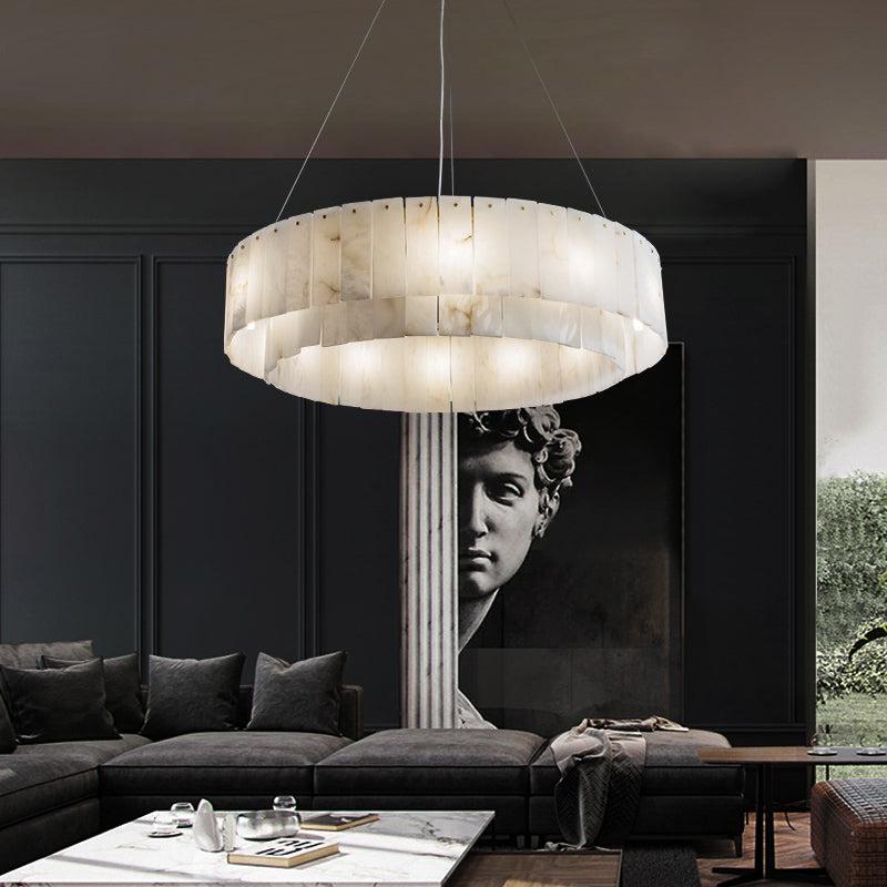 Modern Alabaster 2 tier Round Art Chandelier - product detail 2