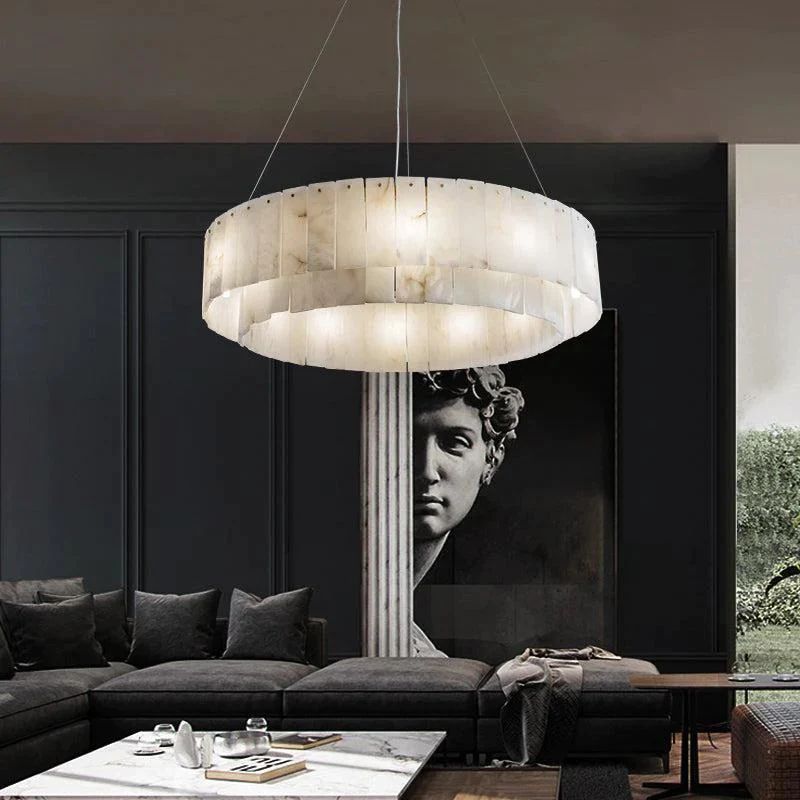 Alabaster Modern Round Chandelier - detail 2