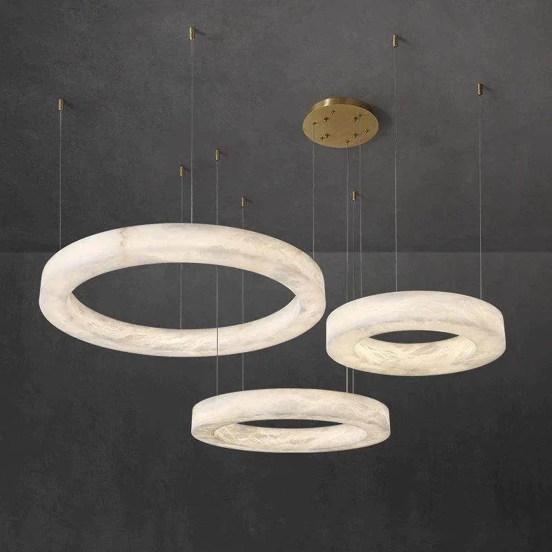 Alabaster Round Morden Pendant - detail 2