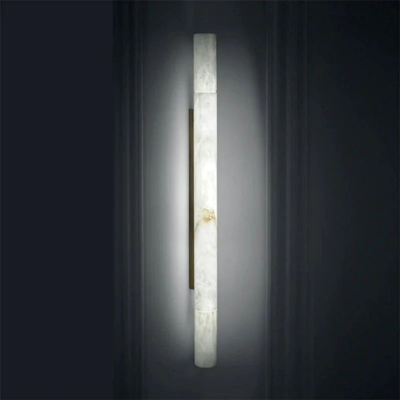 Alabaster Round Tube Wall Sconce - detail 2
