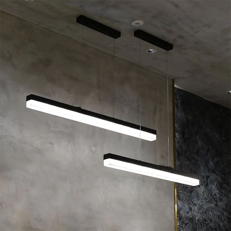 Alabaster Simple Linear Kitchen Island Chandelier - detail 2