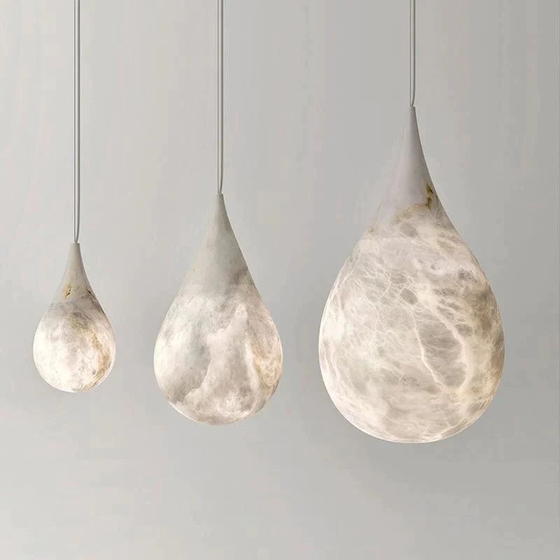 Alabaster Teardrop Pendant - detail 2