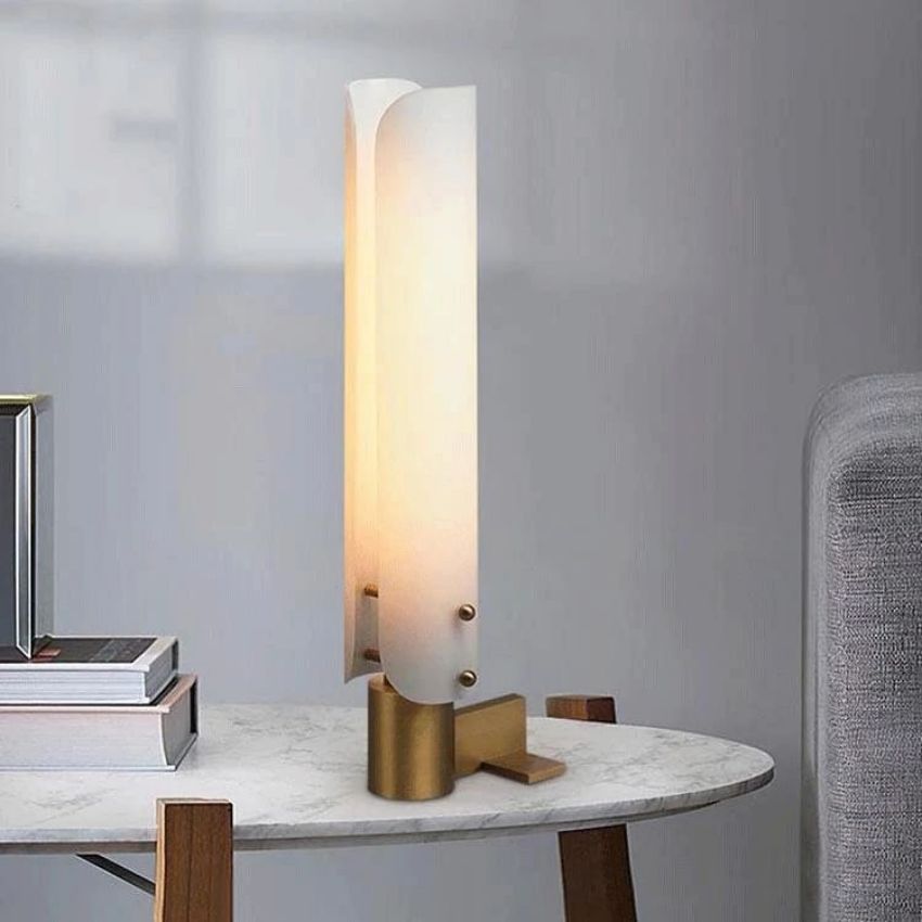 Alen White Glass Shade Table Lamp - detail 2