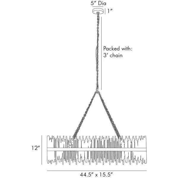 Althely Rectangle Chandelier for Dining Room - detail 2
