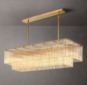 Amadeo Rectangular Glass Chandelier 54″ - detail 2