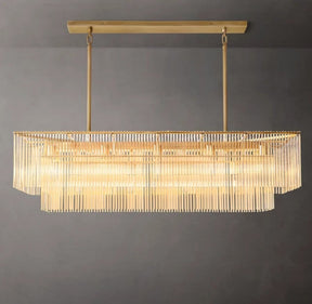 Amadeo Rectangular Glass Chandelier 54″ - detail 4