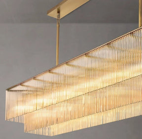 Amadeo Rectangular Glass Chandelier 72″ - detail 5