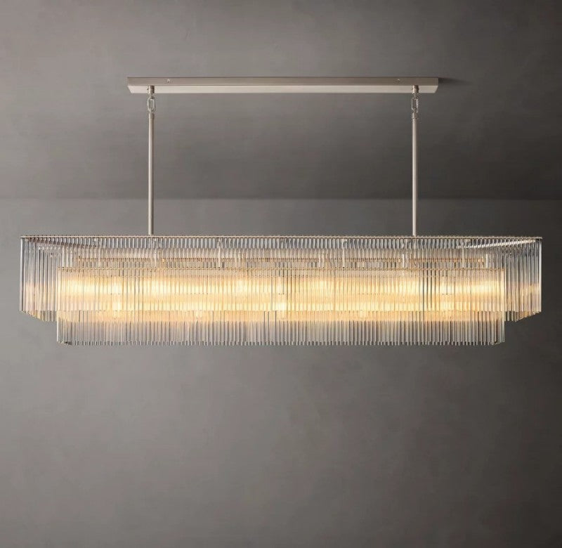 Amadeo Rectangular Glass Chandelier 72″ - detail 3