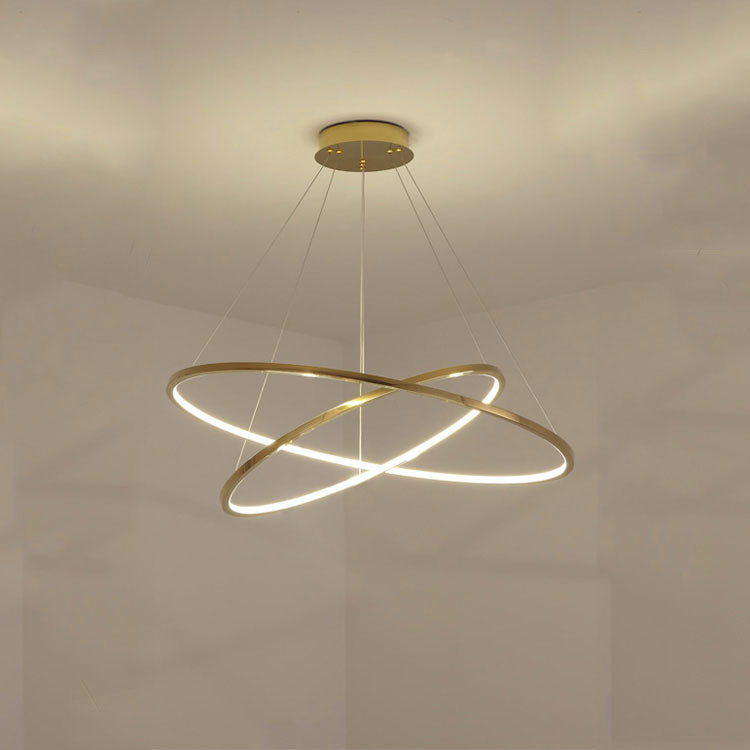 Amina Gold Multi Rings Chandelier for Lobby Villa - detail 2