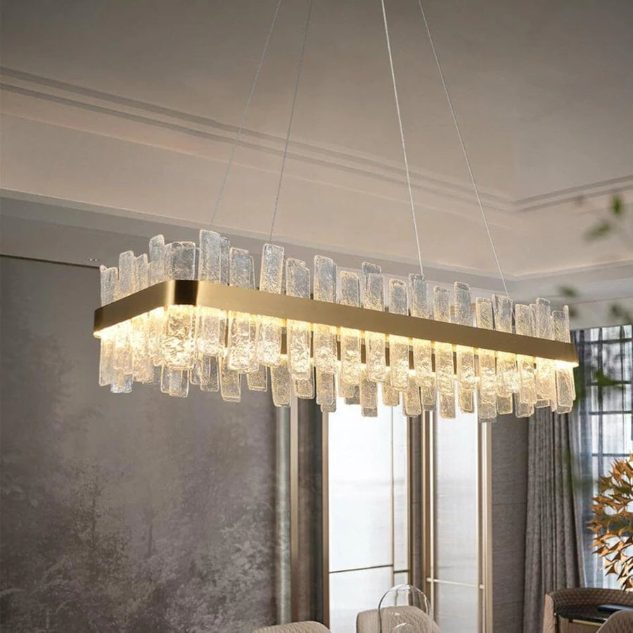 Andrea Rectangular Crystal Chandelier - detail 2