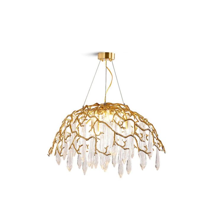 Aqua Dome Glass Branch Chandelier - detail 2