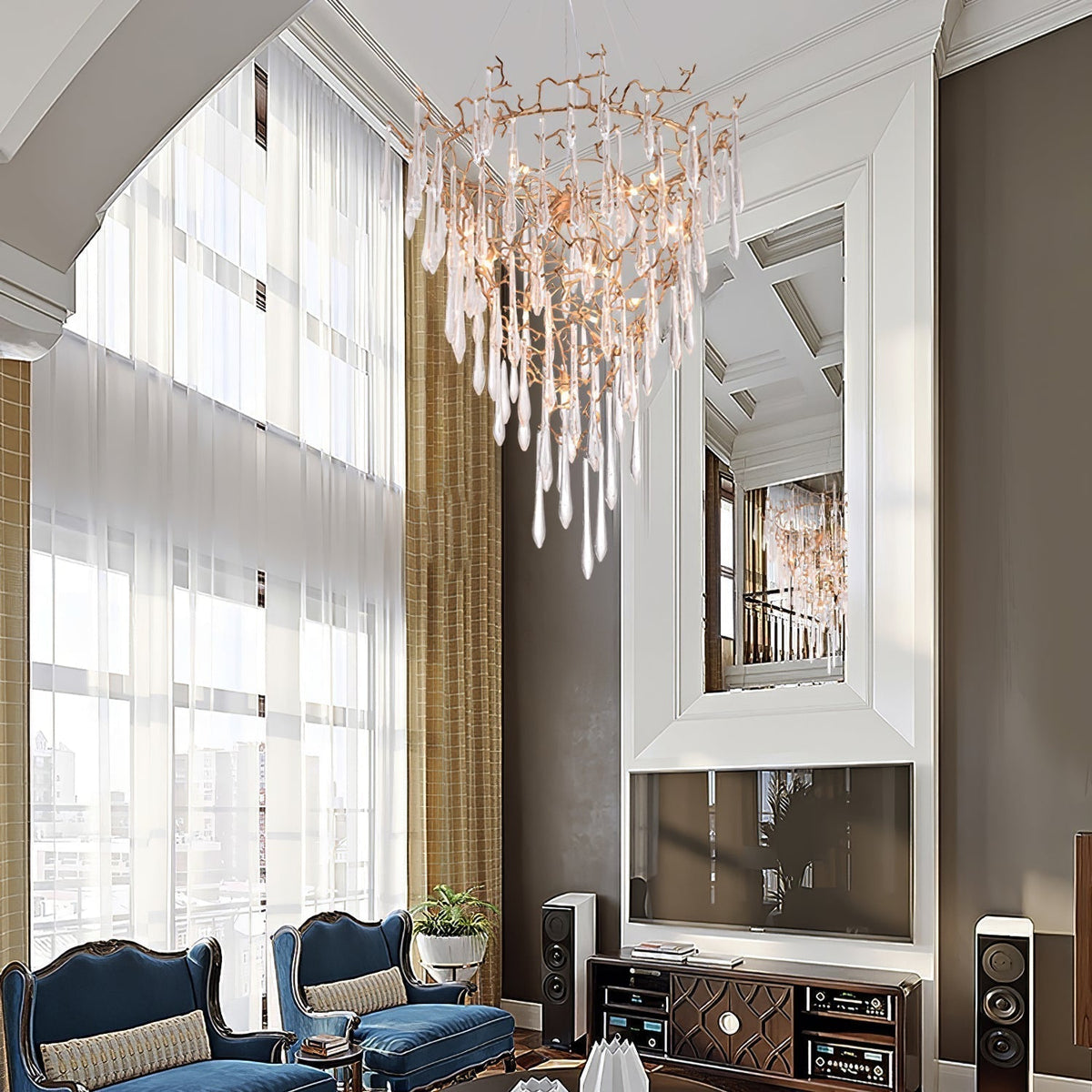 Aqua Parable Chandeliers - detail 2