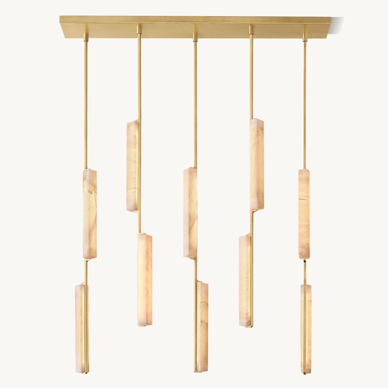 Audubom Alabaster Linear Chandelier 54" - detail 8