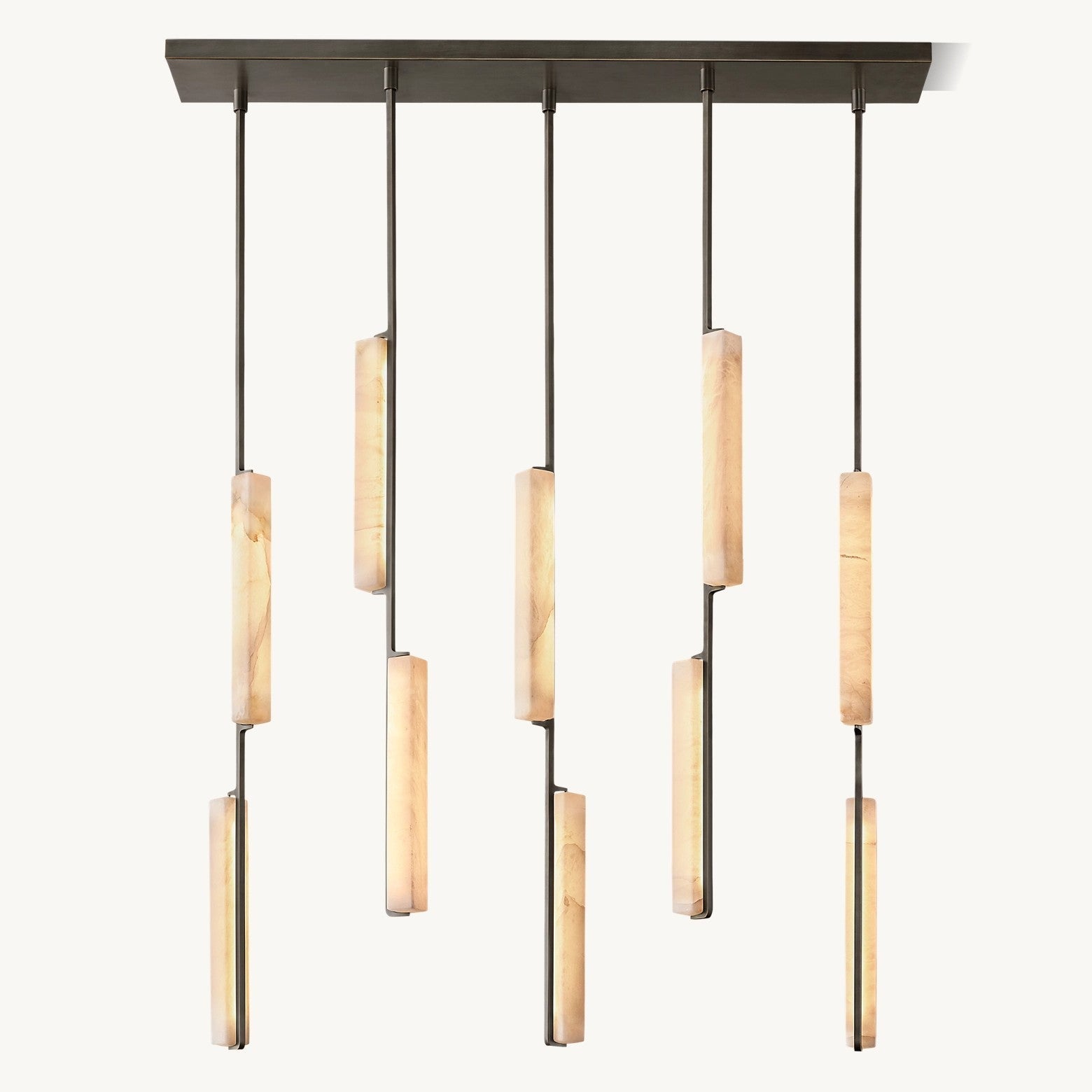Audubom Alabaster Linear Chandelier 54" - detail 7