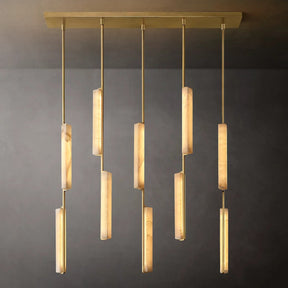 Audubom Alabaster Linear Chandelier 54"