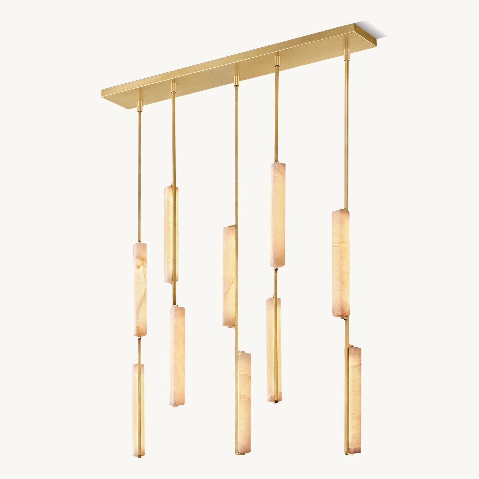 Audubom Alabaster Linear Chandelier 54" - detail 3