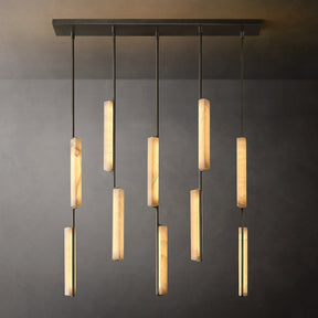 Audubom Alabaster Linear Chandelier 54" - detail 2
