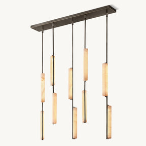 Audubom Alabaster Linear Chandelier 54" - detail 4