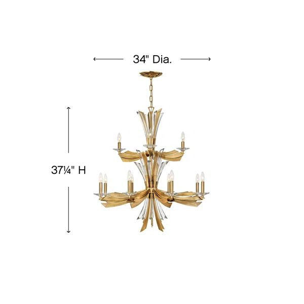 Bergamots Two Tier Crystal Chandelier for Kitchen - detail 8