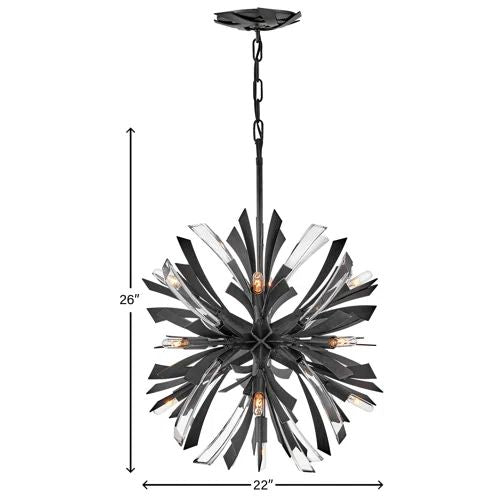 Bergamots Crystal Chandelier 22"D - detail 2
