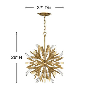 Bergamots Crystal Chandelier 22"D - detail 3
