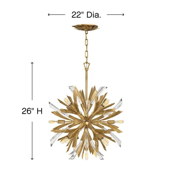 Bergamots Crystal Chandelier 22"D - detail 3