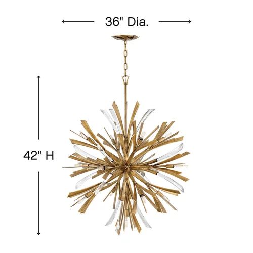 Bergamots Crystal Chandelier 36"D - detail 3