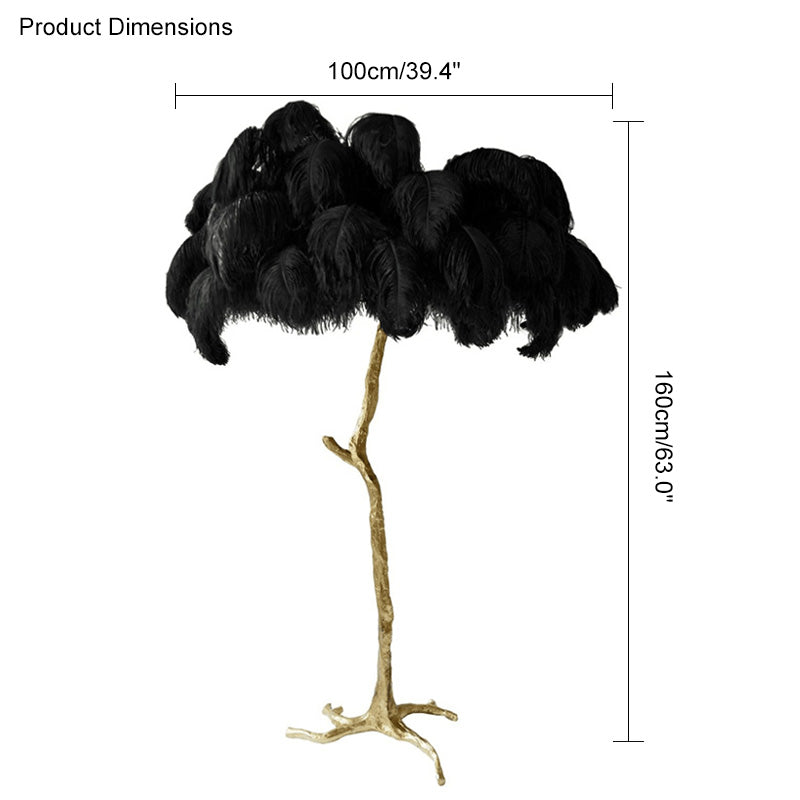 Homevator Feather Palm Tree Floor Lamp-HV7000