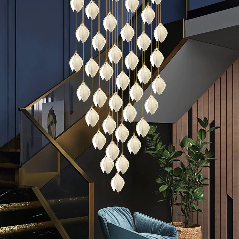 Bloom Ceramic Chandelier Light for Living Room - product detail 2