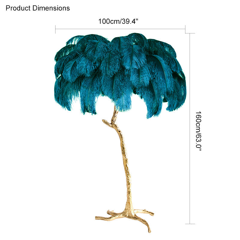 Homevator Feather Palm Tree Floor Lamp-HV7000