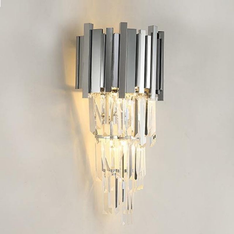 Bourbons Chrome Crystal Wall Sconce 19"H - product detail 2