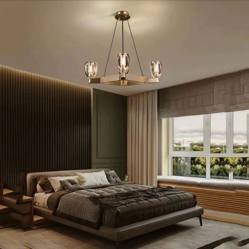 Brenner Contemporary 4-Lights Dining Square Chandelier - detail 2