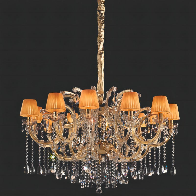 Classical Maria Theresa 12 Light Crystal Glass Chandelier - detail 2
