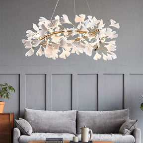 Ceramic Ginkgo Round Chandelier - detail 3
