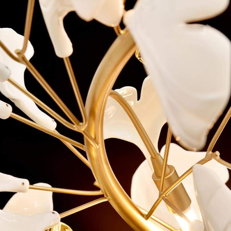 Ceramic Ginkgo Petal Branches-Shaped Chandelier(Round) - product detail 7