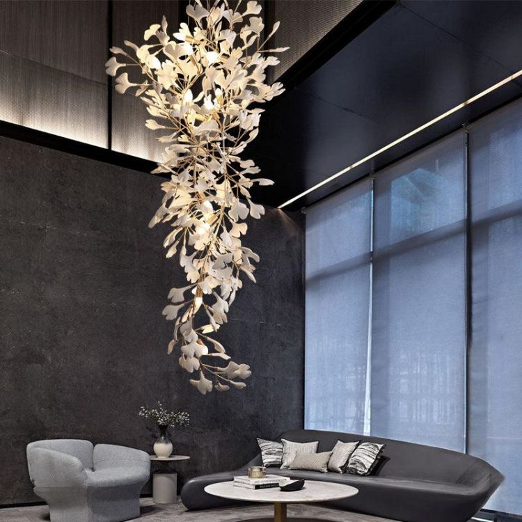 Ceramic Ginkgo Stair Long Branch Chandelier - product detail 2
