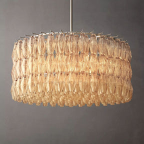 Chara Clear Glass Round Chandelier 37" - detail 2