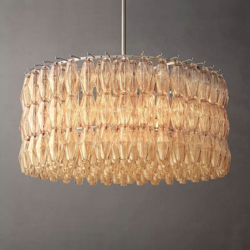 Chara Clear Glass Round Chandelier 37" - detail 2