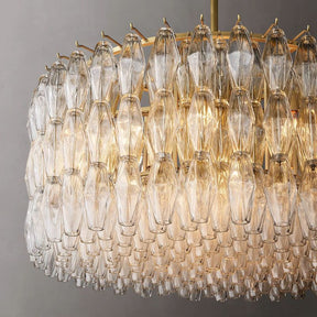 Chara Clear Glass Round Chandelier 37" - detail 3