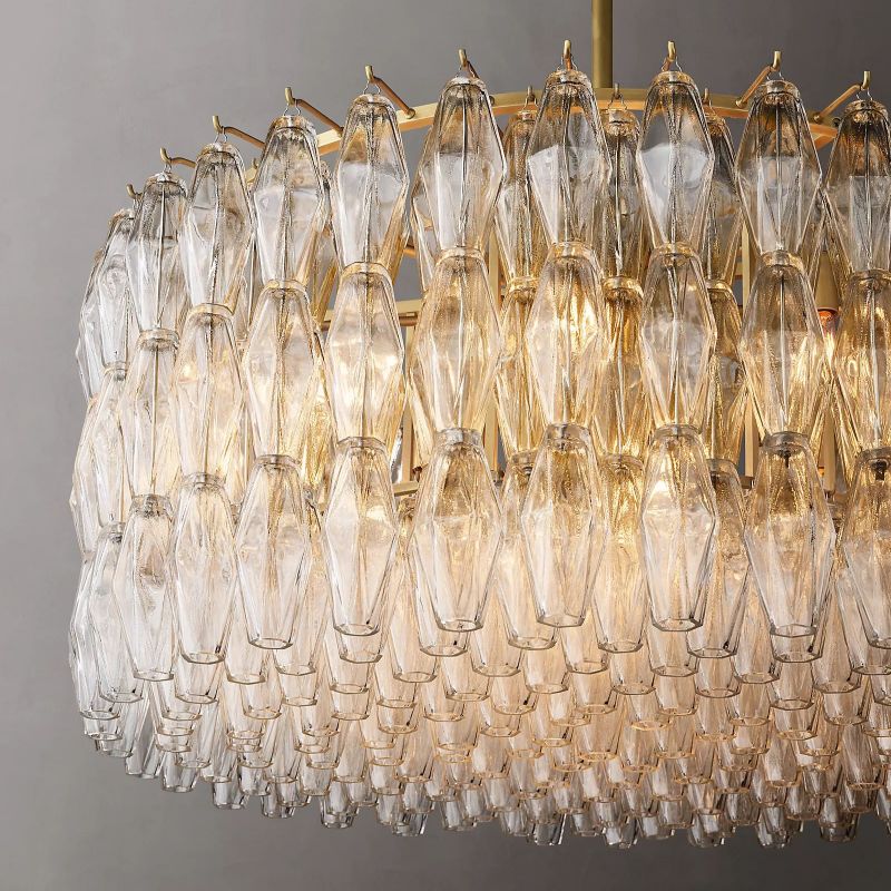Chara Clear Glass Round Chandelier 37" - detail 3