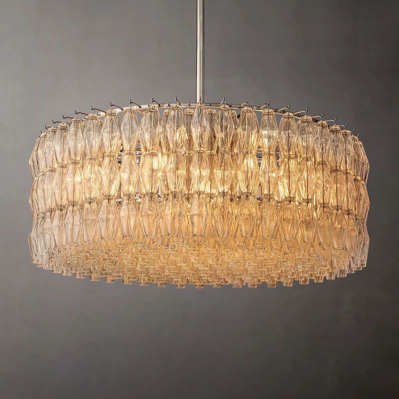 Chara Clear Glass Round Chandelier 47" - detail 2