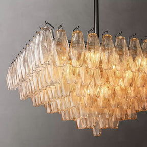 Chara Clear Glass Square Chandelier 32" - detail 8