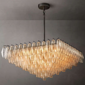 Chara Clear Glass Square Chandelier 32" - detail 2