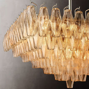 Chara Clear Glass Square Chandelier 32" - detail 9