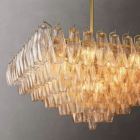 Chara Clear Glass Square Chandelier 32" - detail 7