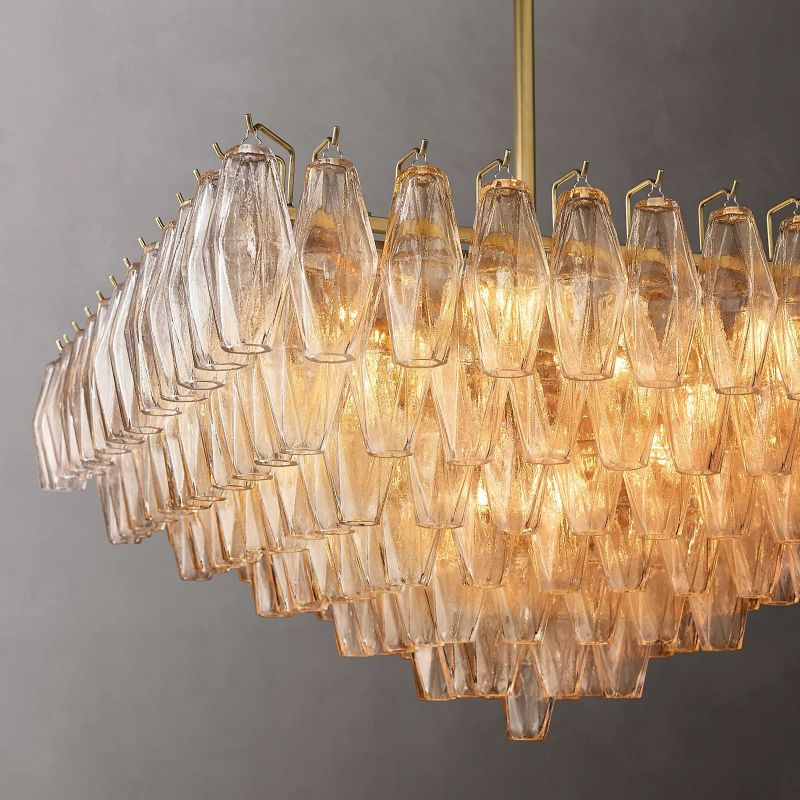 Chara Clear Glass Square Chandelier 32" - detail 7