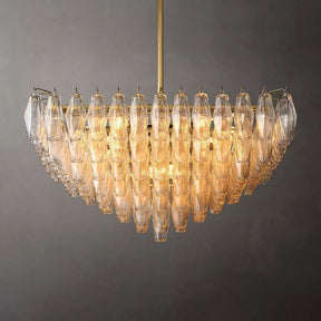 Chara Clear Glass Square Chandelier 32" - detail 4