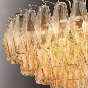 Chara Clear Glass Tiered Round Chandelier 37" - detail 6